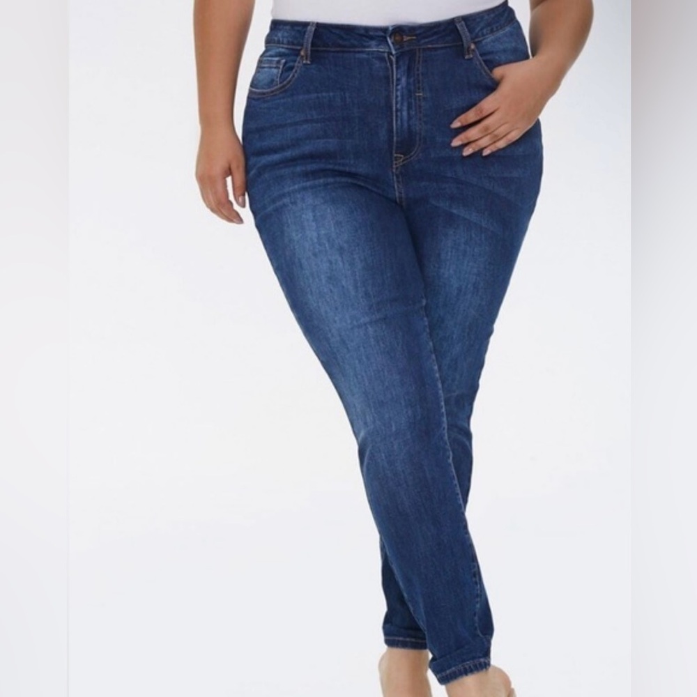 Forever 21 Plus Blue Women's Jeans High Rise Skinny Fit Skinny Leg Size 18